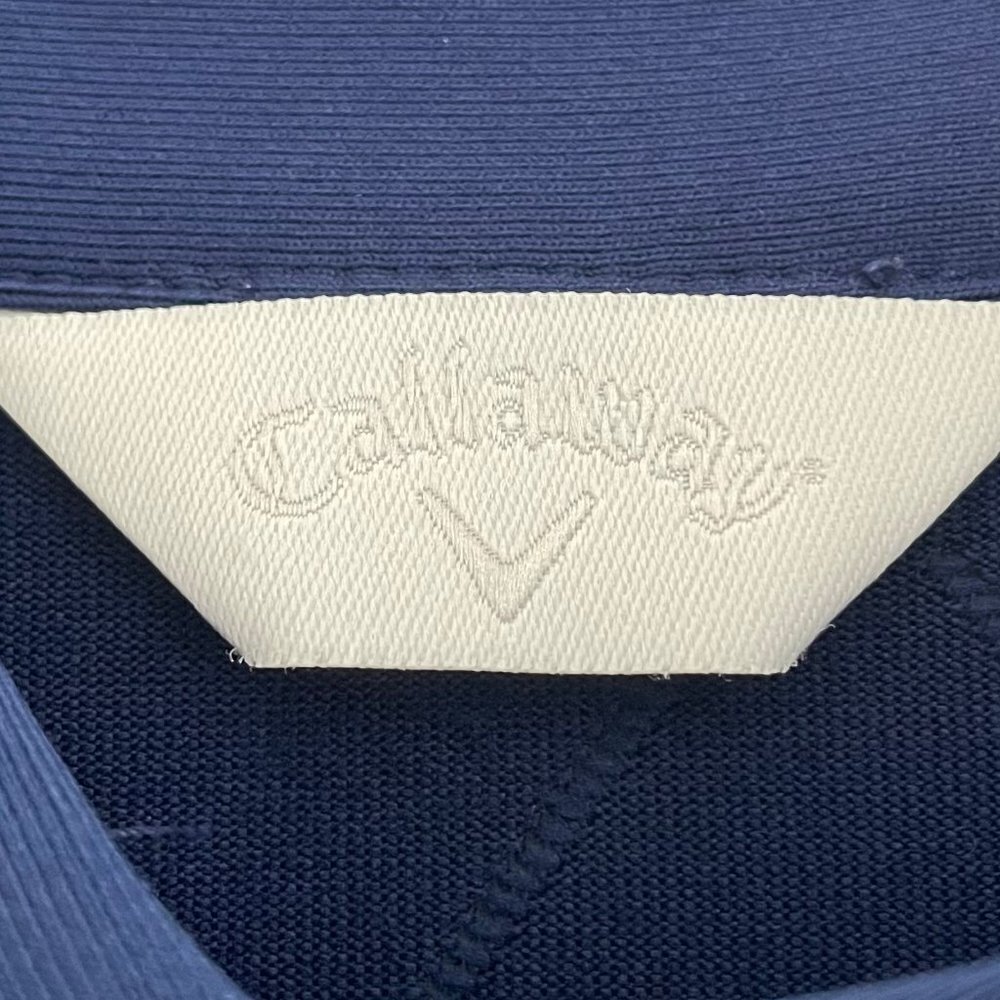Callaway Athletic SS 5 Snap Polo Golf Shirt in Poly Blend Cobalt Blue Sz L NWOT - Picture 10 of 14